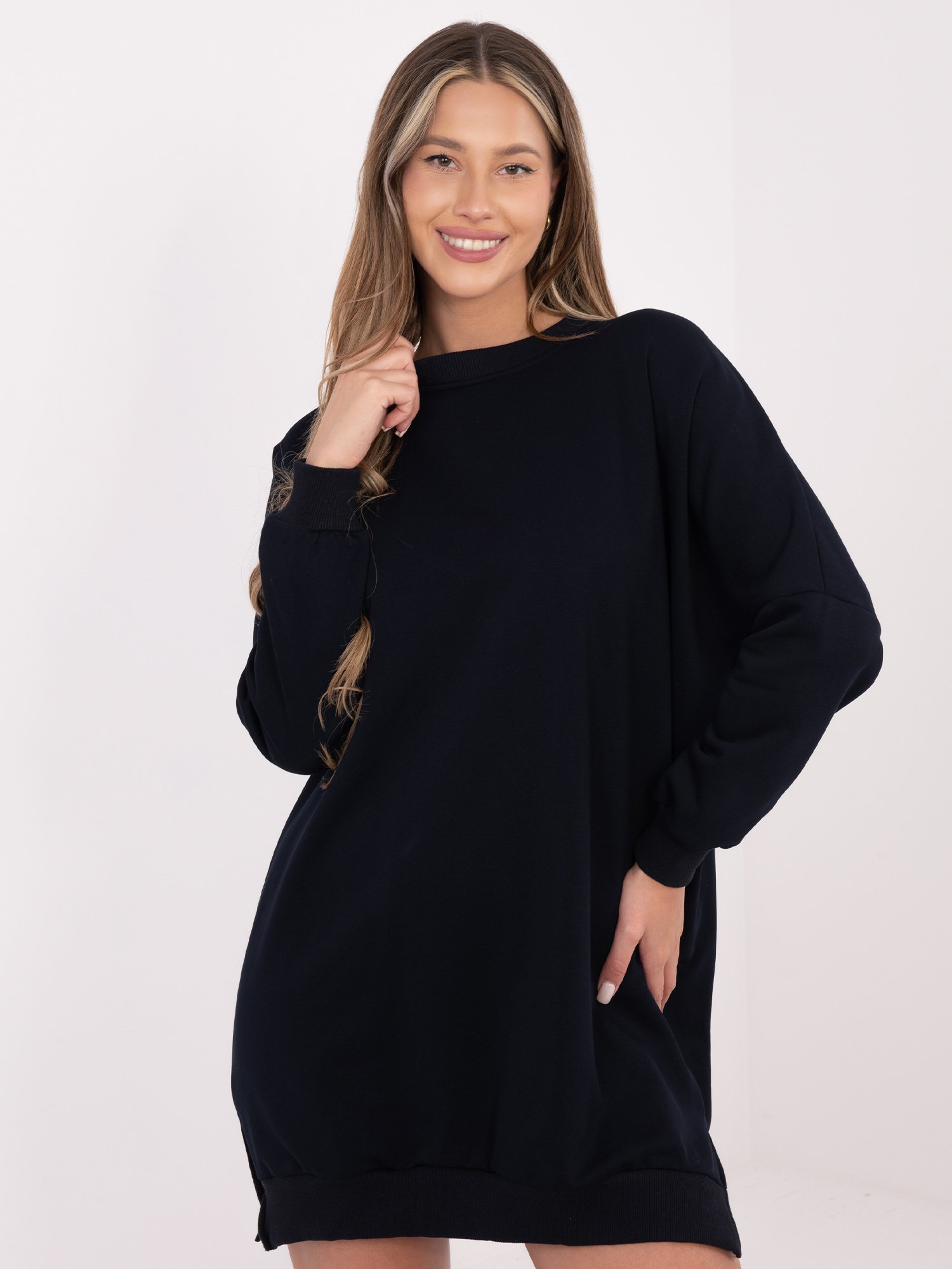 Laisvo silueto medvilninė suknelė "CAMINO" tamsi mėlyna - Image 5