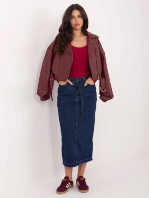 Alternative view of Tobulas džinsinis sijonas "MADE" tamsi mėlyna