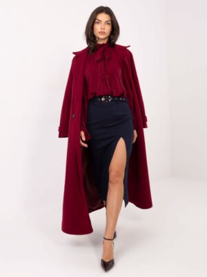 Alternative view of Pieštuko formos sijonas su skeltuku "DIUPRI" mėlyna