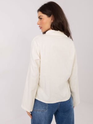 Alternative view of Laisvalaikio stiliaus marškiniai su reguliuojamomis rankovėmis "SAIRA" šviesi smėlio