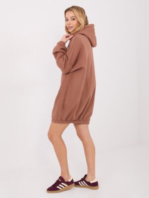 Alternative view of Oversize džemperinė suknelė su gobtuvu "CONI" šviesi ruda