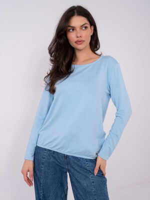 Laisvalaikio palaidinė ilgomis rankovėmis "CODY" šviesi mėlyna