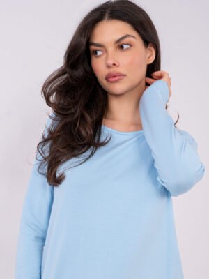 Alternative view of Laisvalaikio palaidinė ilgomis rankovėmis "CODY" šviesi mėlyna