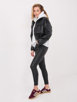 Alternative view of Oversize džemperis su gobtuvu "VELYN" šviesi pilka