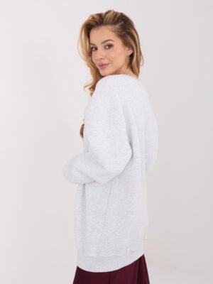 Alternative view of Ilgas oversize džemperis "ERIKA" šviesi pilka