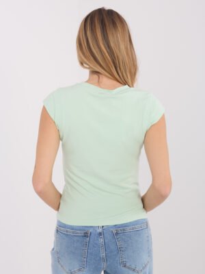 Alternative view of BASIC stiliaus palaidinė itin trumpomis rankovėmis "DALIJA" šviesi žalia