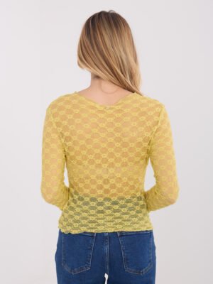 Alternative view of Subtiliai permatoma nėrinių palaidinė "BARBARA" citrinų