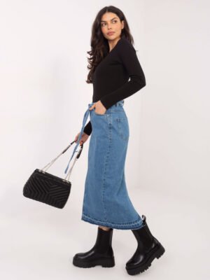 Tobulas džinsinis sijonas "MADE" šviesi mėlyna