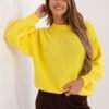 Oversize megztinis su vilna ir išraiškingomis  pūstomis rankovėmis "TESSA" geltona