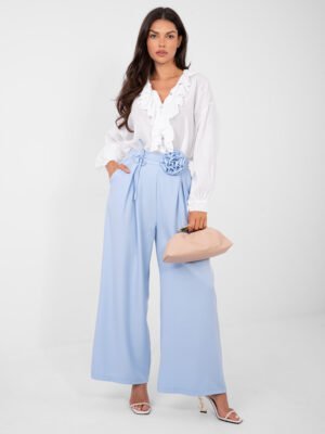 Alternative view of Laisvo silueto palaidinė puošta dekoratyviniais raukiniais "INDIRA" balta