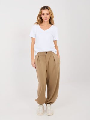Modernios jogger stiliaus kelnės "KALLEN" tamsi smėlio