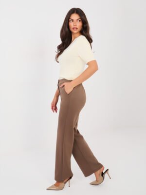 Alternative view of Klasikinės tiesaus silueto kelnės "ALISON" tamsi smėlio