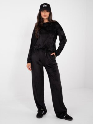 Alternative view of Veliūrinio audinio laisvalaikio komplektas "RUBBY" juoda