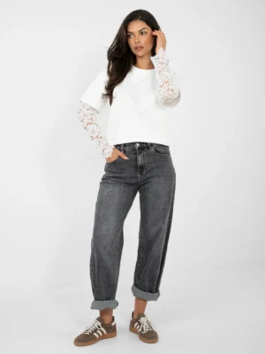 Pol pl Ecru casualowa bluzka oversize 416850