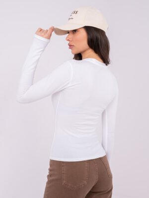 Alternative view of Basic stiliaus palaidinė ilgomis rankovėmis "LILOU" pieno balta