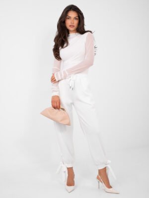 Alternative view of Laisvalaikio kelnės kiekvienai dienai "PIKA" pieno balta