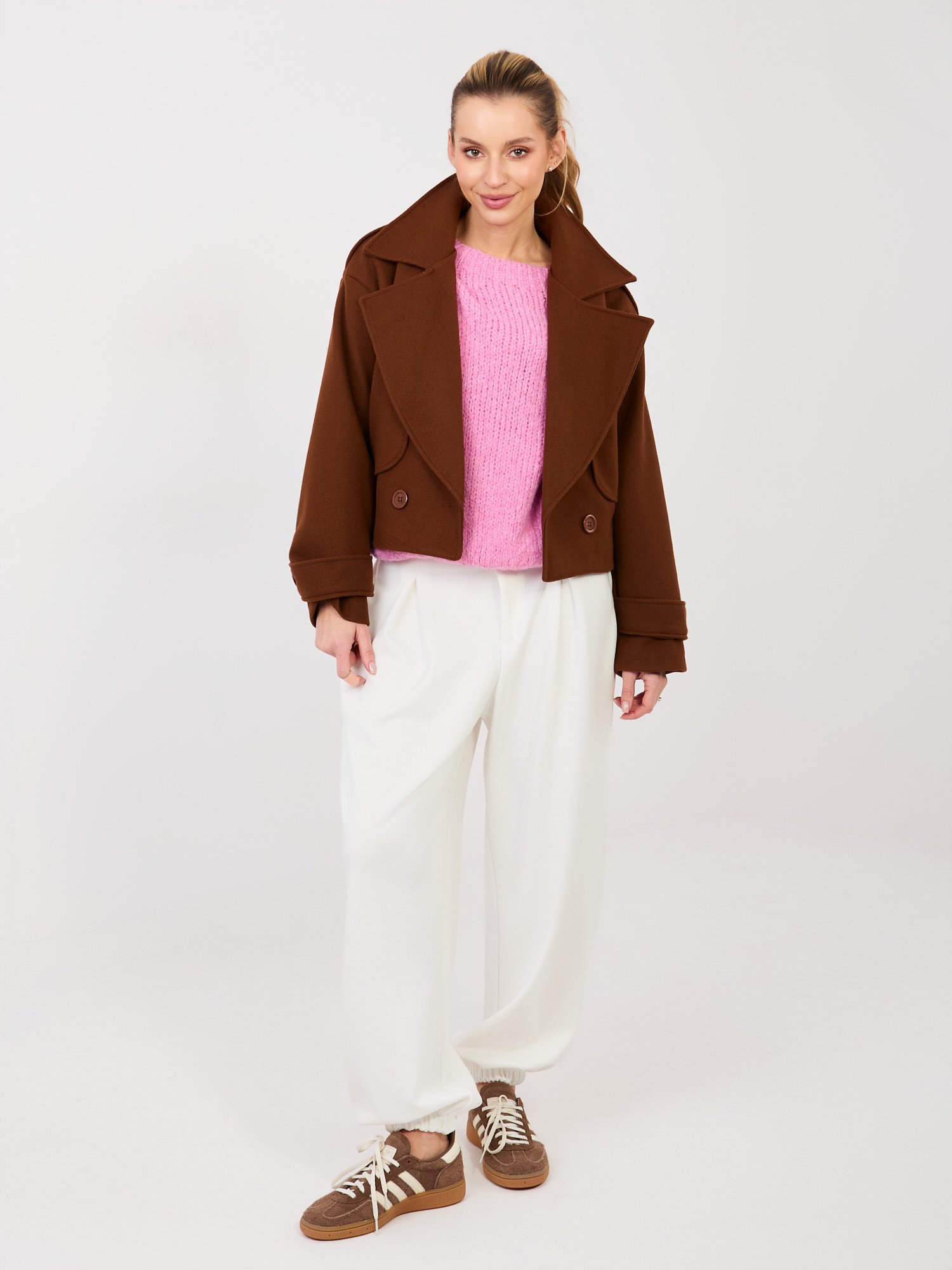 Modernios jogger stiliaus kelnės "KALLEN" pieno balta