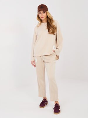 Laisvalaikio komplektas su minimalistinėmis etiketėmis "ANTERO" smėlio