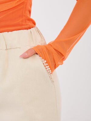 Alternative view of Madingi trumpinti „culotte“ tipo džinsai "ANDISS"  šviesi smėlio