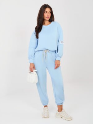 Alternative view of Sviestinio audinio komplektas "LIFE" šviesi mėlyna