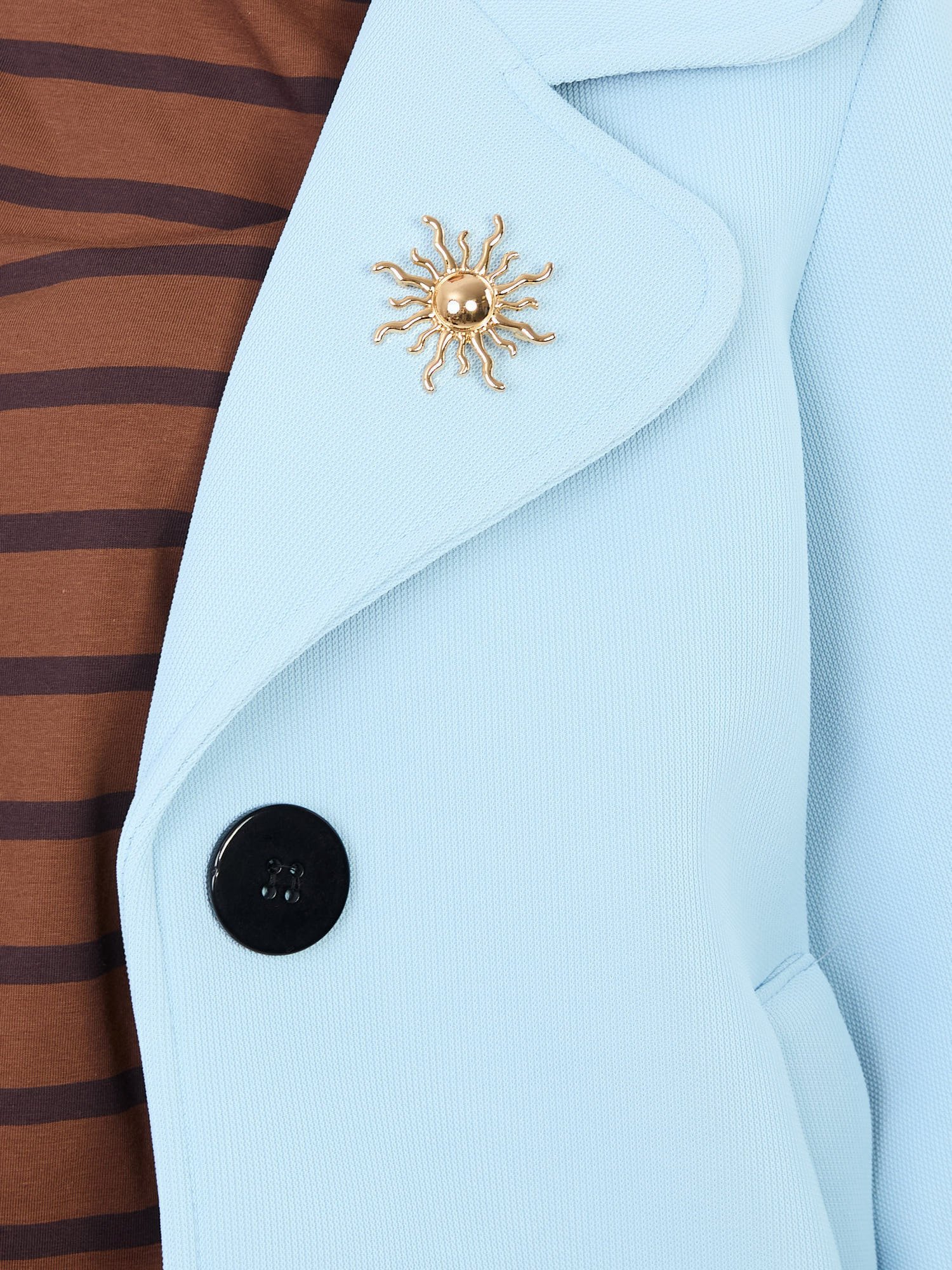 Casual stiliaus trumpas paltukas “ELVAN ” šviesi mėlyna - Image 6