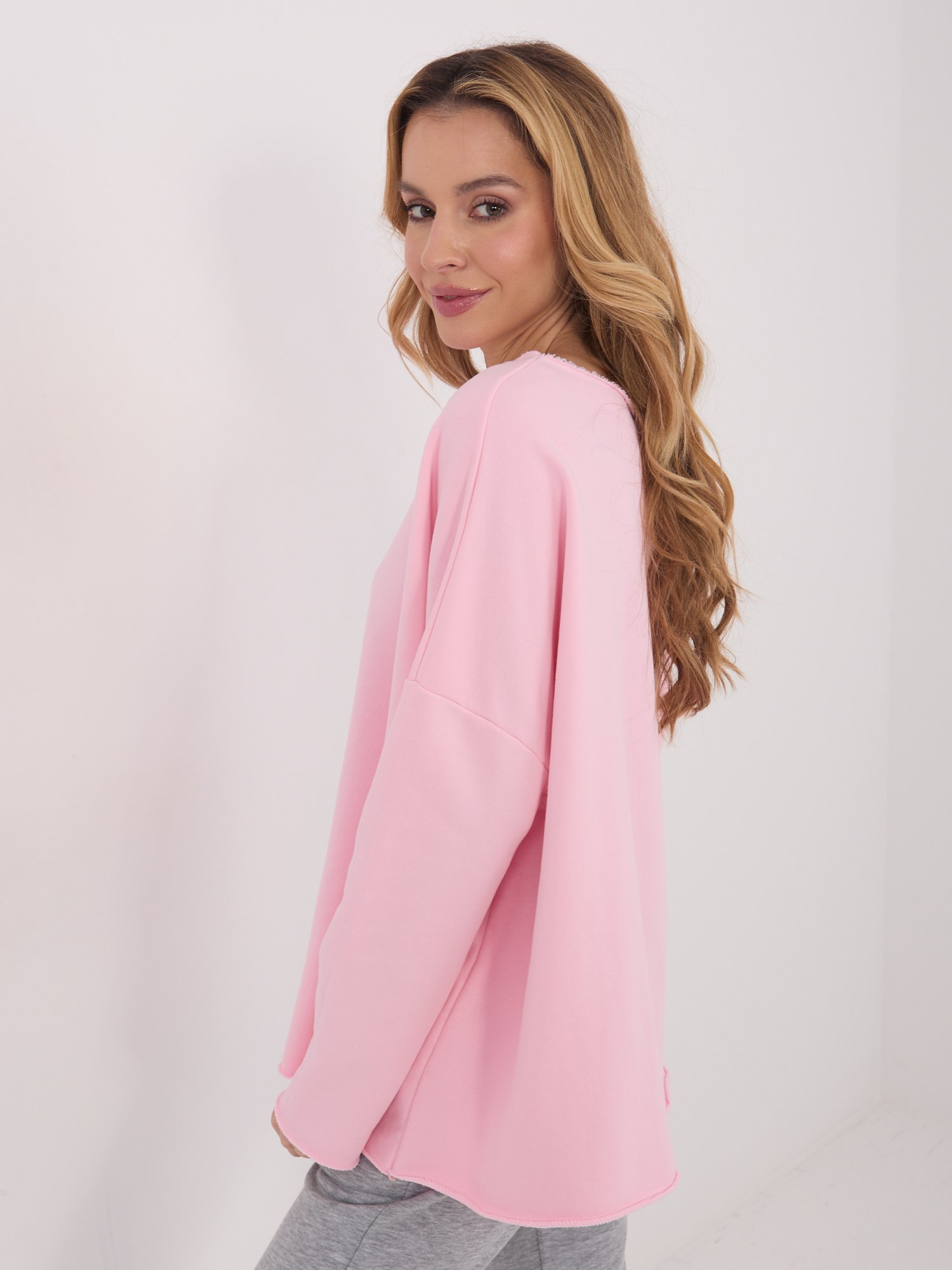 Laisvo silueto „casual“ stiliaus palaidinė "ANTONIA" šviesi rožinė - Image 3