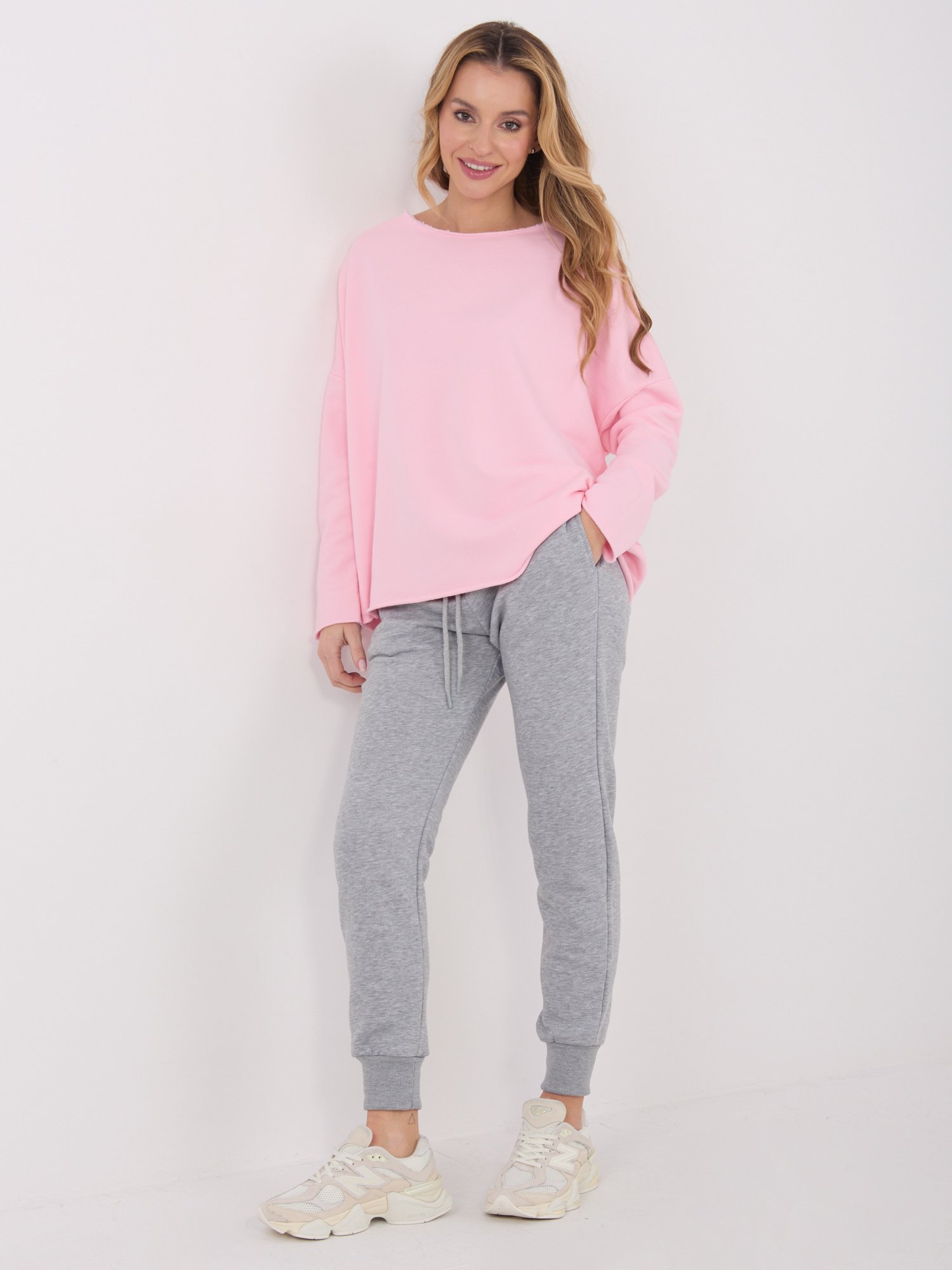 Laisvo silueto „casual“ stiliaus palaidinė "ANTONIA" šviesi rožinė