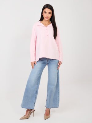 Palaidinė su klasikine apykakle ir daliniu sagų užsegimu "ARJUNA"