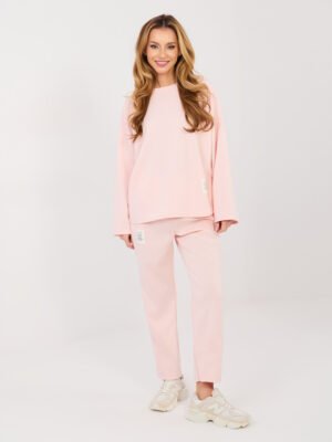 Laisvalaikio komplektas su minimalistinėmis etiketėmis "ANTERO" šviesi rožinė