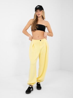 Modernios jogger stiliaus kelnės "KALLEN" šviesi geltona
