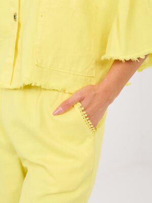 Alternative view of Madingi trumpinti „culotte“ tipo džinsai "ANDISS"  šviesi geltona