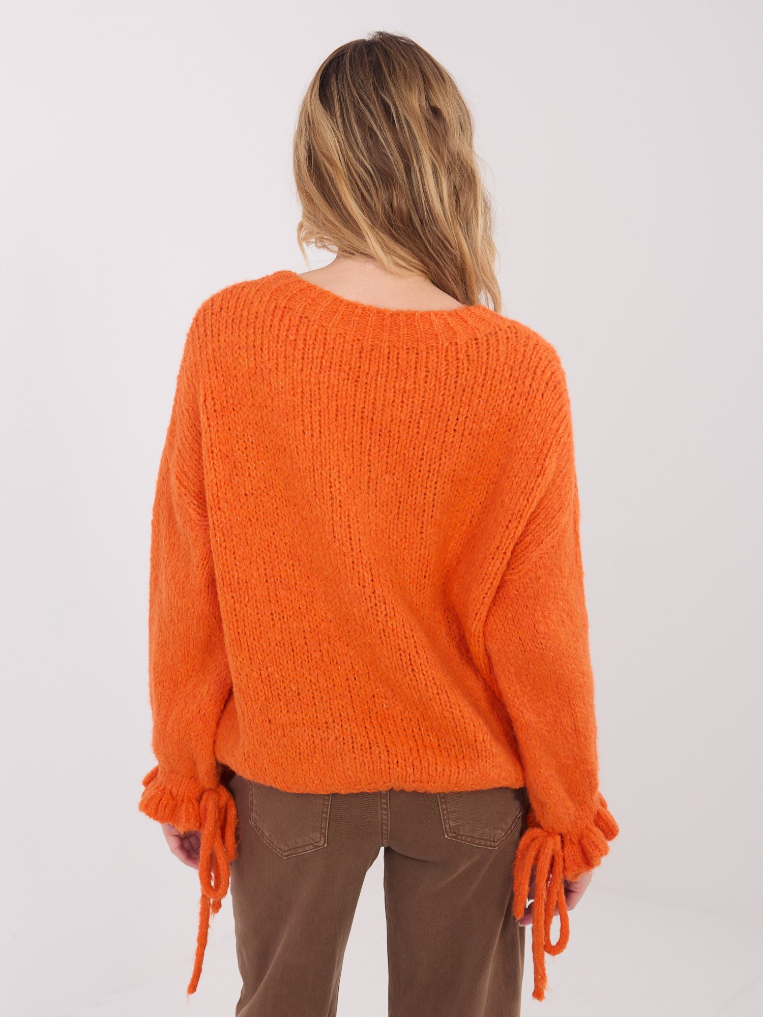 Minkšto vilnos siūlo megztinis "LUKRECIJA" oranžinė - Image 5