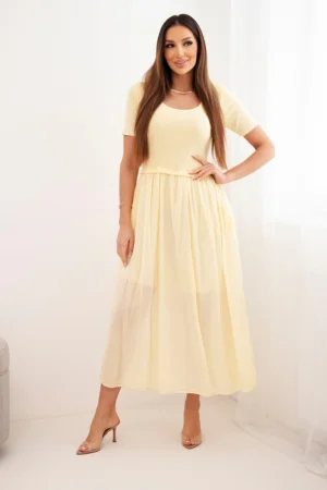 Medvilnine suknele ART26044 geltona