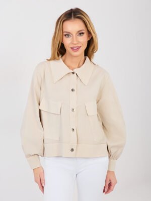 Modernūs marškiniai marškiniai-švarkelis "RIVELLA" smėlio