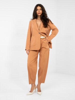 Modernios kelnės su siūlėmis apačioje "SILVARA" oranžinė