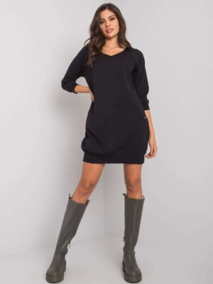 Pol pl Czarna sukienka basic z bawelny Salerno 379791