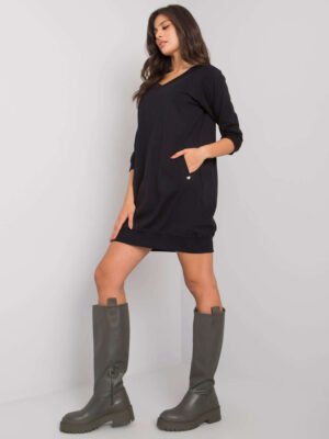 Pol pl Czarna sukienka basic z bawelny Salerno 379791