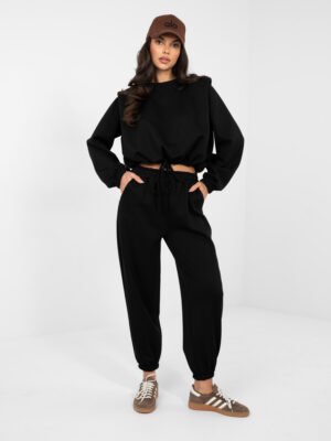 Alternative view of Modernus džemperio ir kelnių laisvalaikio  komplektas "NIINA" juoda