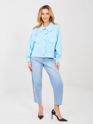 Modernūs marškiniai-švarkelis "RIVELLA" šviesi mėlyna