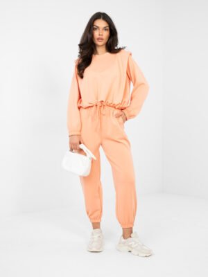 Modernus džemperio ir kelnių laisvalaikio  komplektas "NIINA" oranžinė
