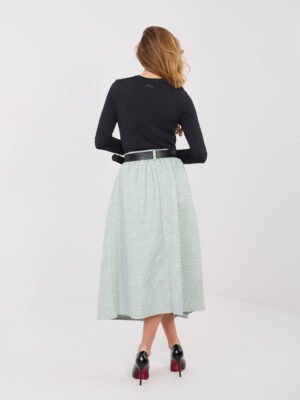 Alternative view of Tekstūrinio audinio midi sijonas su diržu "MARISSA" mėtinė