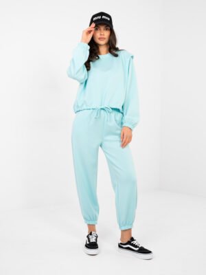 Modernus džemperio ir kelnių laisvalaikio  komplektas "NIINA" mėtinė