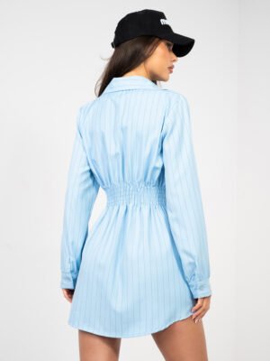 Alternative view of Marškinių tipo suknelė su pabrėžtu liemeniu "ROSSY" šviesi  mėlyna