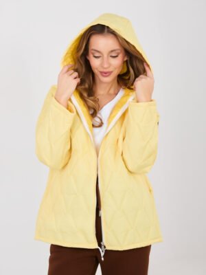 Alternative view of Dygsniuota striukė su gobtuvu "SHANNON" šviesi geltona