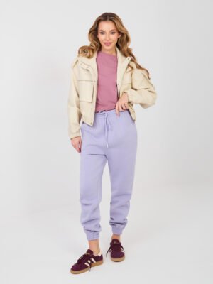 Alternative view of Sportinio stiliaus laisvalaikio kelnės "JOGGI" šviesi violetinė