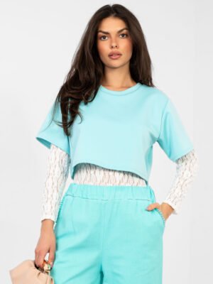 Alternative view of Stilingas bodis su nėrinių palaidinės imitacija "ELONA" mėtinė