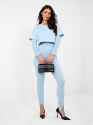 Alternative view of Aukšto liemens tamprūs leginsai "TREVY" šviesi mėlyna