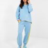 Džemperio ir jogger tipo kelnių komplektas "DIXY" šviesi mėlyna