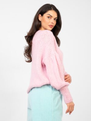 Alternative view of Oversize megztinis pūstomis rankovėmis "RIA" šviesi rožinė