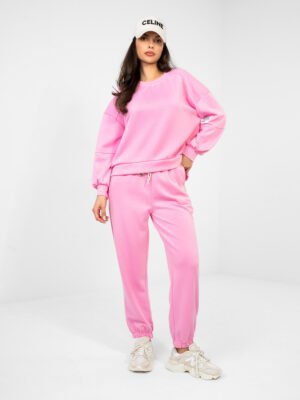 Sviestinio audinio komplektas "LIFE" rožinė